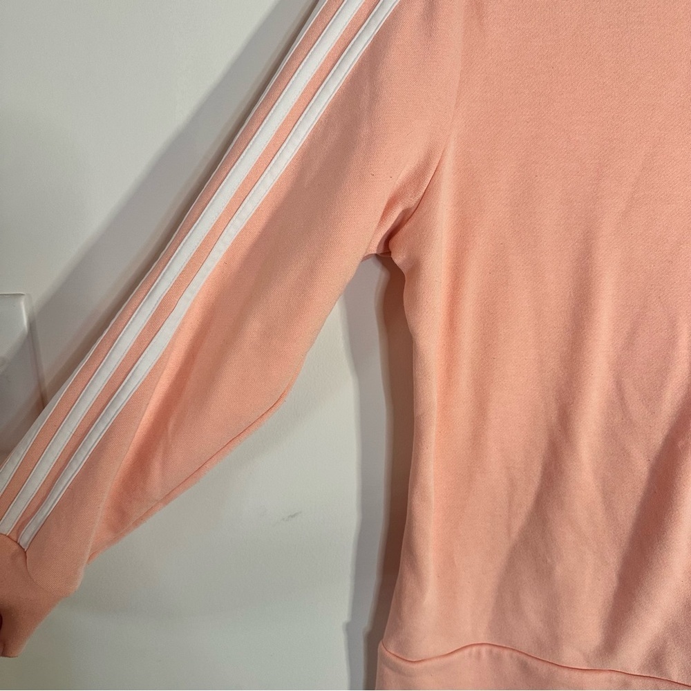 Adidas Climalite Pink Long Sleeve Sweatshirt Women’s Large 3Stripes Crewneck - Picture 5 of 14